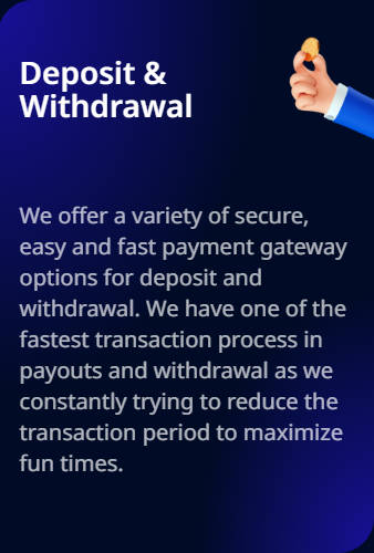 Deposit & Withdrawal Banner - uwin3333