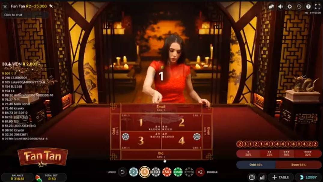 Fan Tan - Gameplay 1 - uwin3333