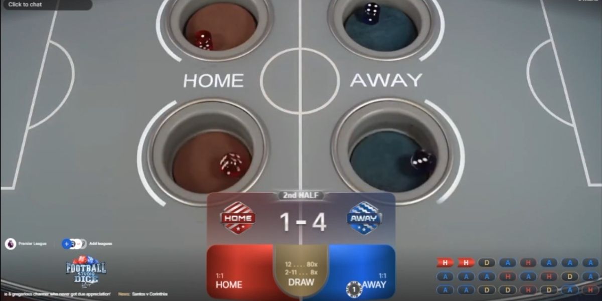 Football Studio Dice - Game Play 2 - uwin3333