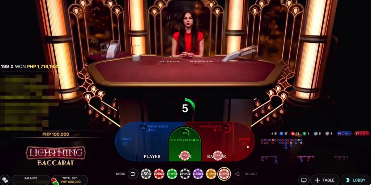Lightning Baccarat - Gameplay 1 - uwin3333
