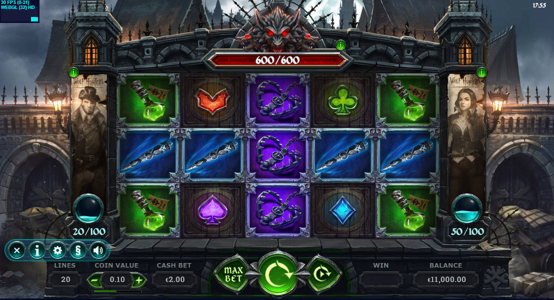 Wolf Hunter Slot - Interface - uwin3333