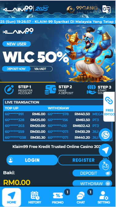 Klaim99 - Homepage - uwin3333